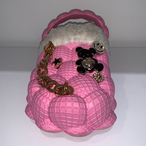 FUCHSIA BUBBLE SLIPPER WITH FUR - Picture 5 of 8